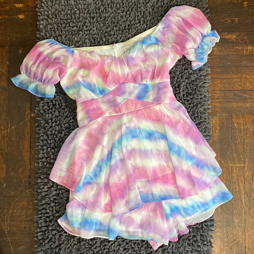 Selfie Leslie Luxxel Linka Off Shoulder Tie Back Romper